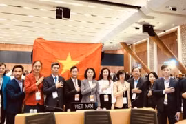 La délégation vietnamienne a participé à la 46e session du Comité du patrimoine mondial. Photo : Nhandan online