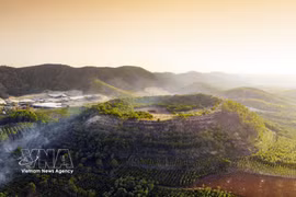 Le volcan Bang Mo, dans le bourg d'Ea T'ling, district de Cu Jut, province de Dak Nong. Photo : VNA