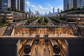Image de synthèse de la ligne ferroviaire Bến Thành – Thủ Thiêm. Photo : THACO