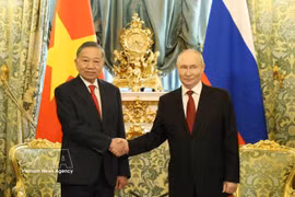 Le secrétaire général du Parti communiste du Vietnam et président de la République, Tô Lâm, et le président russe Vladimir Poutine. Photo : VNA