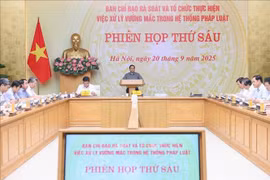 Le Premier ministre Pham Minh Chinh lors de lq réunion. Photo : VNA