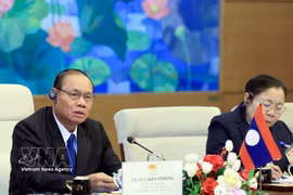 Vilay Lakhamphong, membre du Bureau politique et membre permanent du Secrétariat du Comité central du Parti révolutionnaire populaire lao. Photo : VNA