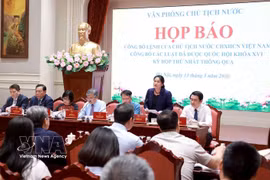 Lors de la conférence de presse. Photo : VNA