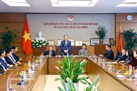 Le président de l’Assemblée nationale (AN) Trân Thanh Mân lors de la rencontre. Photo : VNA