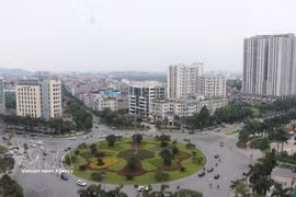 Vue aérienne de l’un des principaux carrefours urbains du quartier de Kinh Bac, dans la province de Bac Ninh. Photo : VNA