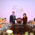 Le Vietnam et l'UNESCO dévoilent l’identité visuelle du 50e anniversaire de leurs relations bilatérales. Photo: VNA