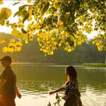 Le lac Hoàn Kiêm ou lac de l'Épée restitué, à Hanoi. Photo: VNA