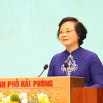 La vice-Première ministre et présidente du Comité national des personnes âgées du Vietnam, Pham Thi Thanh Trà, s’exprime lors de l’événement, à Hai Phong, le 1er octobre. Photo : VNA