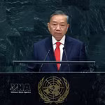 Le secrétaire général du Parti communiste du Vietnam et président de la République, Tô Lâm, prononce un discours au débat général de haut niveau de la 81e session de l’Assemblée générale de l’ONU. Photo: VNA 