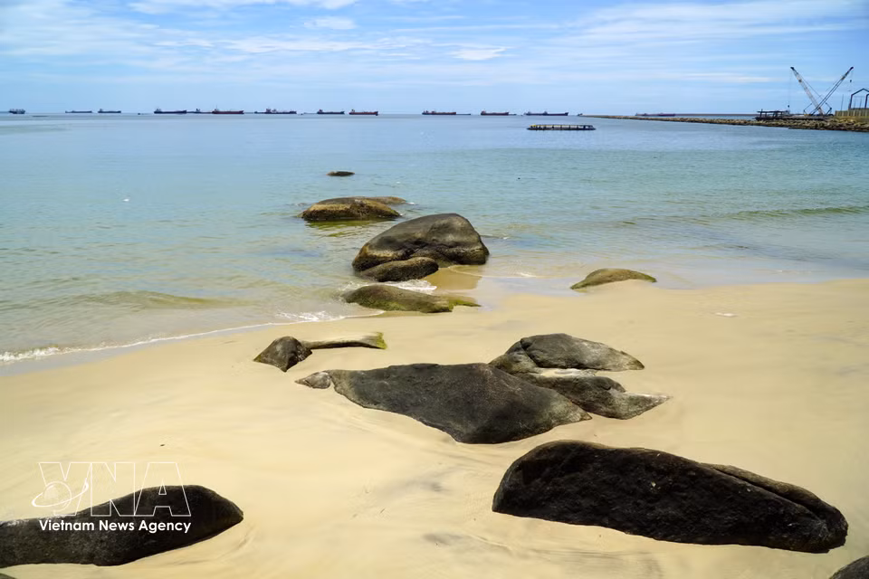 La longue plage de sable fin et des eaux limpides constituent l'atout majeur de Son Tra. Photo : VNA