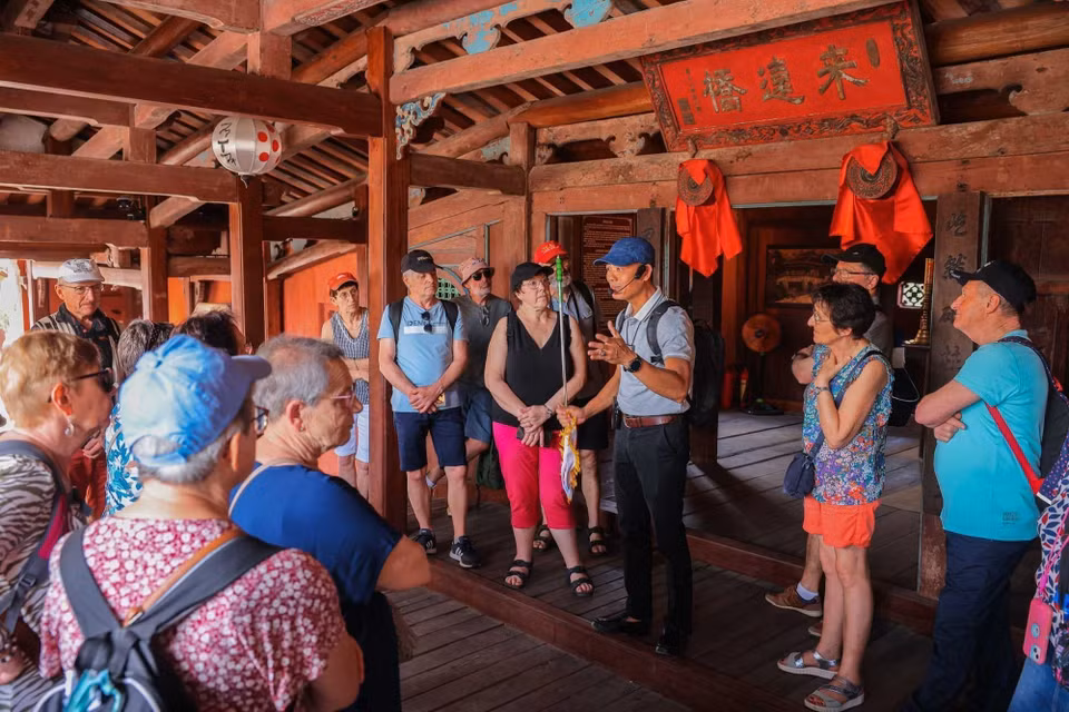 Au premier trimestre de 2025, Quang Nam a accueilli 1,725 ​​million de visiteurs internationaux. Photo : Hoang Hieu - VNA