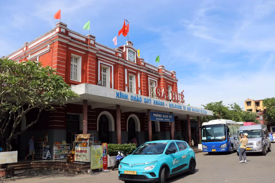 La gare de Hue présente un style architectural français. Photo : Do Truong – VNA