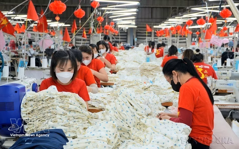 Le Vietnam exporte vers la Belgique une large gamme de produits, notamment des chaussures, des équipements informatiques, des textiles et des produits aquatiques. Photo : VNA