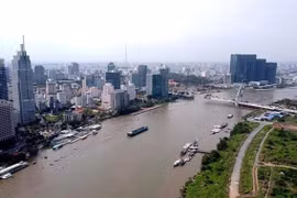 De décembre 2024 au début février 2025, la situation d'intrusion saline sur les rivières, canaux et ruisseaux de Hô Chi Minh-Ville a montré une tendance à l'aggravation. Photo : VNA