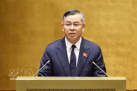 Le ministre des Finances, Ngô Van Tuân, devant l'Assemblée nationale. Photo : VNA