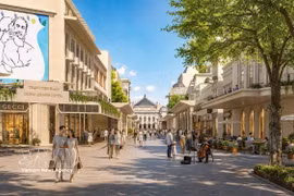 Dessin architectural de la rue Tràng Tiên, à Hanoi. Photo : VNA