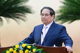 Le Premier ministre Pham Minh Chinh préside la conférence à Hô Chi Minh-Ville, le 4 janvier. Photo: VNA