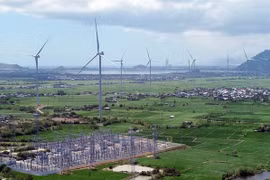 Un parc éolien dans le district de Thuân Bac, province de Ninh Thuân. Photo: VNA
