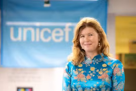 La représentante de l’UNICEF au Vietnam, Silvia Danailov. Photo : UNICEF 