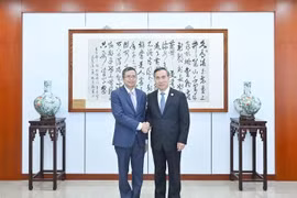 L’ambassadeur du Vietnam en Chine, Pham Thanh Binh, et le président du Conseil chinois pour la promotion du commerce international, Ren Hongbin. Photo : VNA