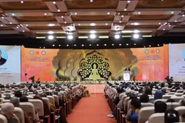 Le vice-Premier ministre permanent Nguyên Hoa Binh s’exprime en clôture de la 20e Journée du Vesak des Nations Unies, à Hô Chi Minh-Ville, le 8 mai. Photo : VNA