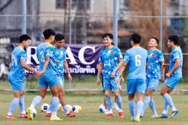 L'équipe vietnamienne des moins de 22 ans est prête à affronter la Malaisie dans le groupe B des 33es Jeux d'Asie du Sud-Est. Photo : VFF
