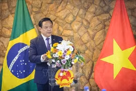 L’ambassadeur Bui Van Nghi s’exprime lors de l’événement. Photo : ambassade du Vietnam au Brésil