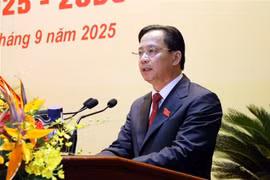 Le secrétaire du Comité du Parti de la province de Lang Son, Hoàng Van Nghiêm, s'exprime lors de l'événement. Photo: VNA