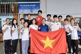 Les trois taekwondoïstes vietnamiens remportent des médailles pour le Vietnam aux Jeux asiatiques de la Jeunesse de 2025 à Bahreïn. Photo : équipe vietnamienne