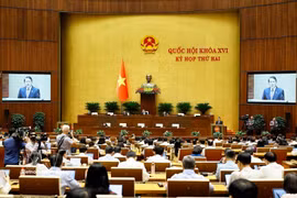 Vue de la séance plénière de la deuxième session de la 14e législature, à Hanoi, le 27 octobre. Photo: VNA
