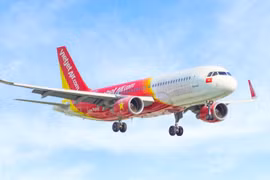 Un avion de Vietjet en vol. Photo: Vietjet