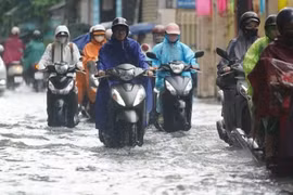 De fortes pluies perturbent la circulation à Hanoi. Source : Département de la gestion des digues et de la prévention et de la lutte contre les catastrophes naturelles
