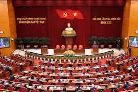 Vue du 14e plénum du 13e Comité central du Parti communiste du Vietnam (PCV). Photo : VNA
