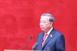 Le secrétaire général du Parti communiste du Vietnam (PCV), Tô Lâm, s’adresse au 8e Congrès du Comité central du Parti pour la Sécurité publique (2025-2030). Photo : VNA