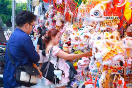 Le marché du jouet dans la rue la rue Hàng Ma, à Hanoi. Photo : baotintuc.vn