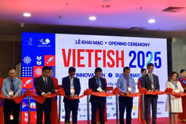 Cérémonie d’ouverture de Vietfish 2025 2025, tenue le 20 août dans la mégapole du Sud. Photo: VNA