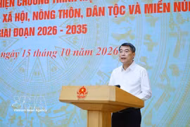 Le Premier ministre Lê Minh Hung s’exprime lors de la conférence de lancement du programme cible national 2026–2035. Photo : VNA
