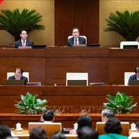 La séance plénière de la 9e session de l'Assemblée nationale, le 26 mai à Hanoi. Photo: VNA