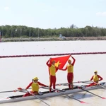 En aviron, le Vietnam a confirmé sa suprématie en terminant premier au classement de la discipline avec quatre ors, une argent et une bronze, dépassant les objectifs fixés. Photo: VNA