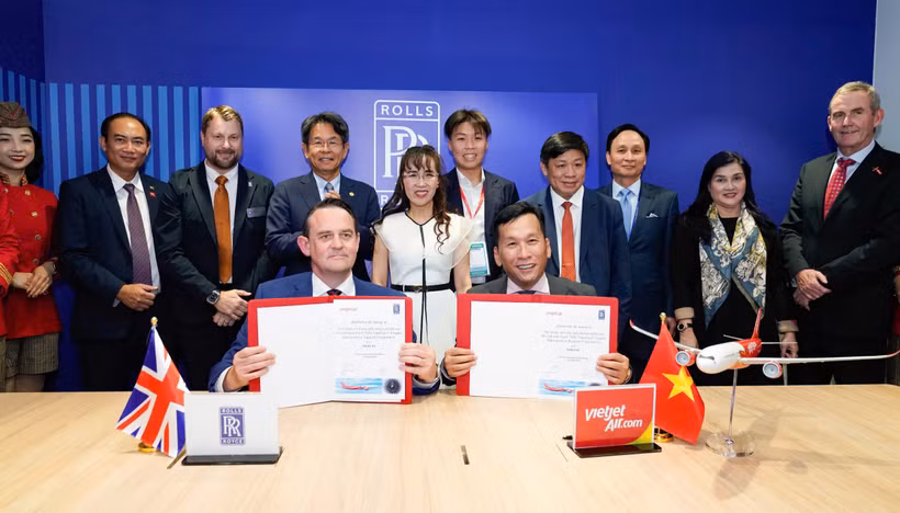 Vietjet vient de passer une commande supplémentaire auprès de Rolls-Royce pour 40 moteurs Trent 7000, destinés à équiper sa flotte de 20 Airbus A330neo. Photo : Vietjet 