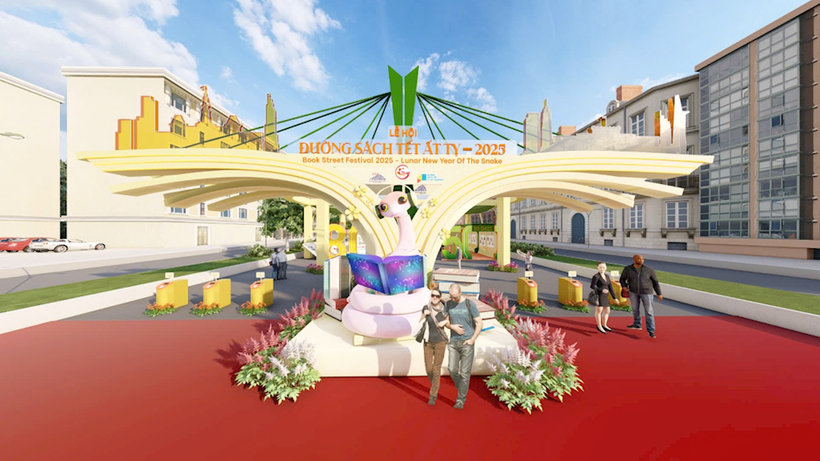 Le Festival de la rue des livres du Nouvel An lunaire du Serpent à Ho Chi Minh-Ville se tiendra du 27 janvier au 2 février dans la rue Le Loi, située dans le 1er arrondissement. Photo : hcmcpv.org.vn 