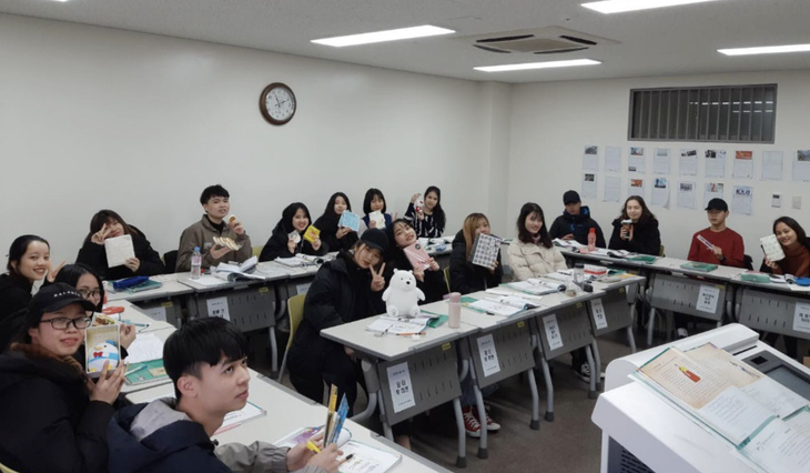 Des étudiants vietnamiens dans la ville de Daegu. Photo: tuoitre.vn