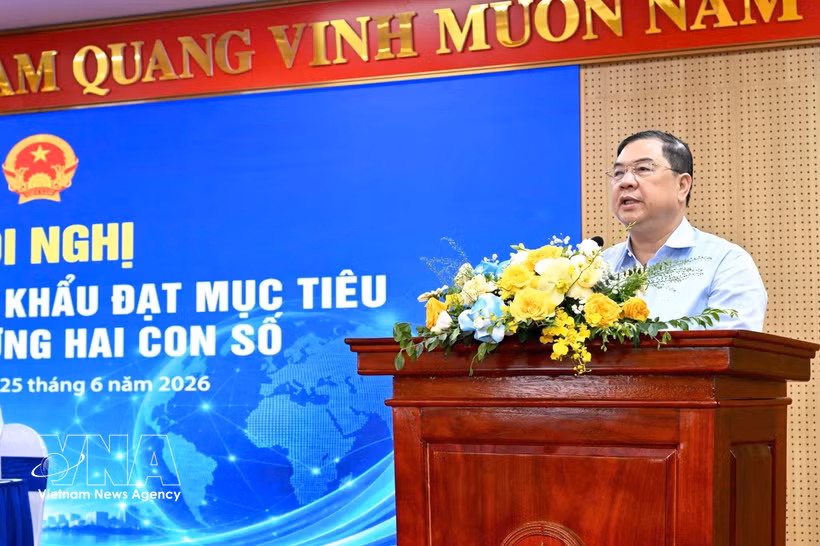 Le vice-Premier ministre permanent Pham Gia Tuc à la conférence. Photo : VNA