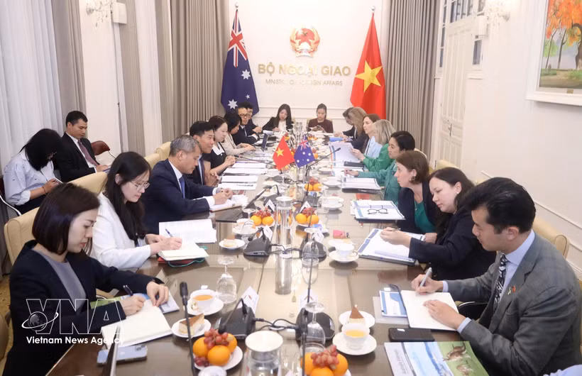 Lors du deuxième Dialogue des hauts responsables Vietnam-Australie. Photo : VNA.