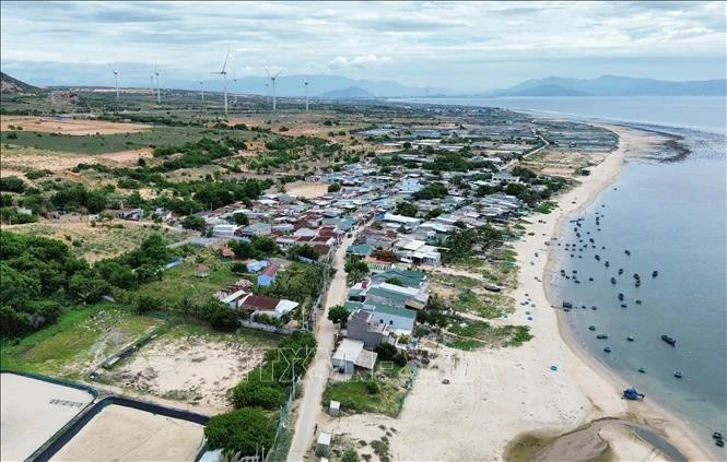 Le hameau de Vinh Truong, commune de Phuoc Dinh, district de Thuan Nam, province de Ninh Thuan (Centre), se trouve dans la zone désignée pour le projet de centrale nucléaire de Ninh Thuân. Photo : VNA 