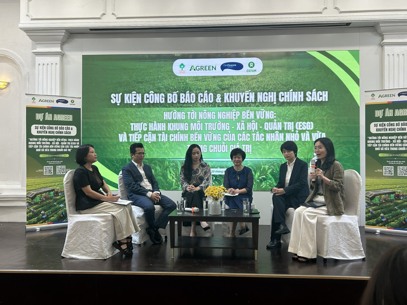 Des experts échangent leurs points de vue lors du séminaire multipartite intitulé « Promouvoir l’accès au financement vert pour les entreprises agricoles pratiquant les critères ESG ». Photo : VNA