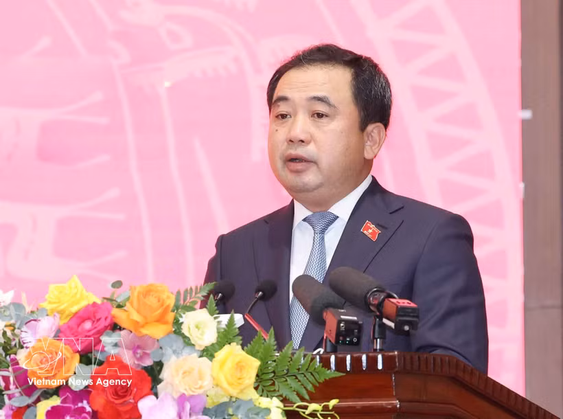 Tran Duc Thang, nouveau secrétaire du Comité du Parti de Hanoï. Photo : VNA