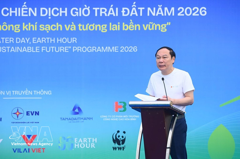 Le vice-ministre de l’Agriculture et de l’Environnement, Le Cong Thanh, s'exprime lors de l'événement. Photo : VNA,