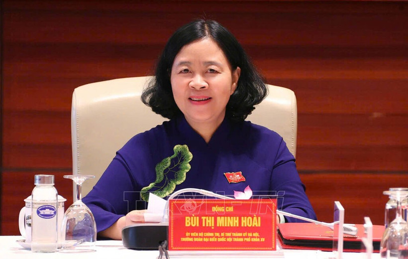 Bui Thi Minh Hoài réélue secrétaire du Comité du Parti de Hanoï pour le mandat 2025-2030. Photo : VNA