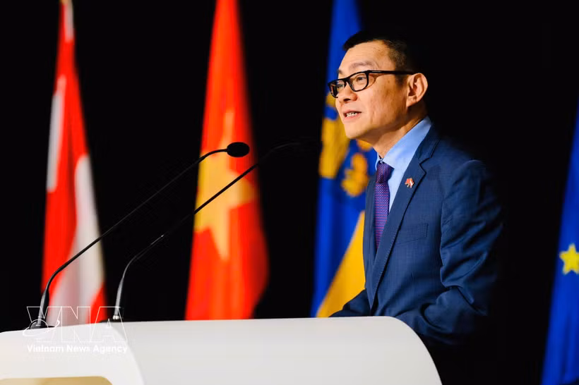 L’ambassadeur du Vietnam en Autriche, Vu Le Thai Hoang. Photo : VNA